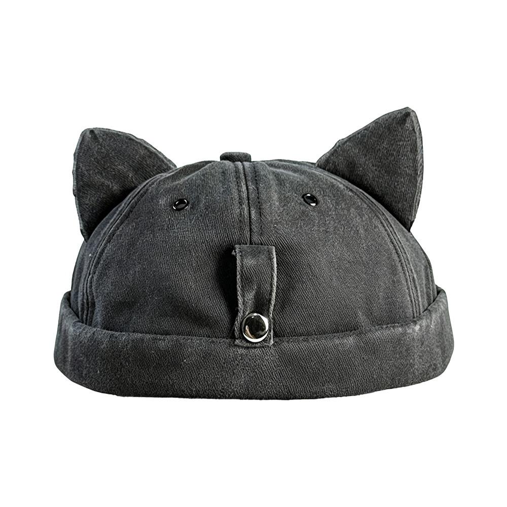 

Adjustable Beanie Hat Sun protection Sun Hats New Cat Ears Brimless Hat чёрный