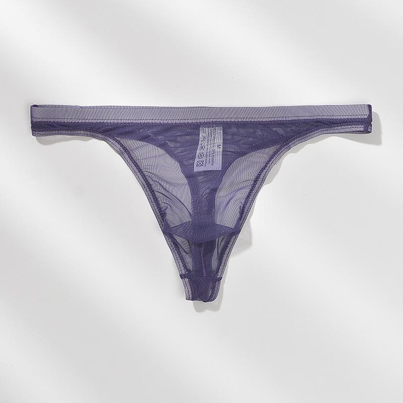 Youye Men's Mesh Transparent Thong - Ultra-Thin, Nude Feel, Breathable and Trendy Summer Briefs