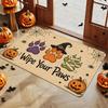 Cartoon Witch Cat Pumpkin Ghost Doormat Non-Slip Maple Leaf Welcome Mat  Entryway