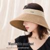 JIUMU Women's Roll-Up Wide-Brim Sun Visor Hat