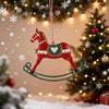 Eye-catching Tree Ornaments Christmas Ornaments Set Eye-catching Christmas Hanging Horse Figurines Iron Resin Horse for Home