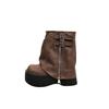 Height-increasing platform short boots women's 2025 autumn new pleated stacked pants tube boots Spice girl Maillard style Martin boots