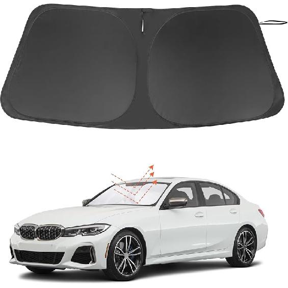 TINGLU Sun Shade For Tesla Model X Tesla X 2016-2024 2025 Accessories Windshield Sun Shade Window Shade UV Rays Protection Sun Visor Cover With