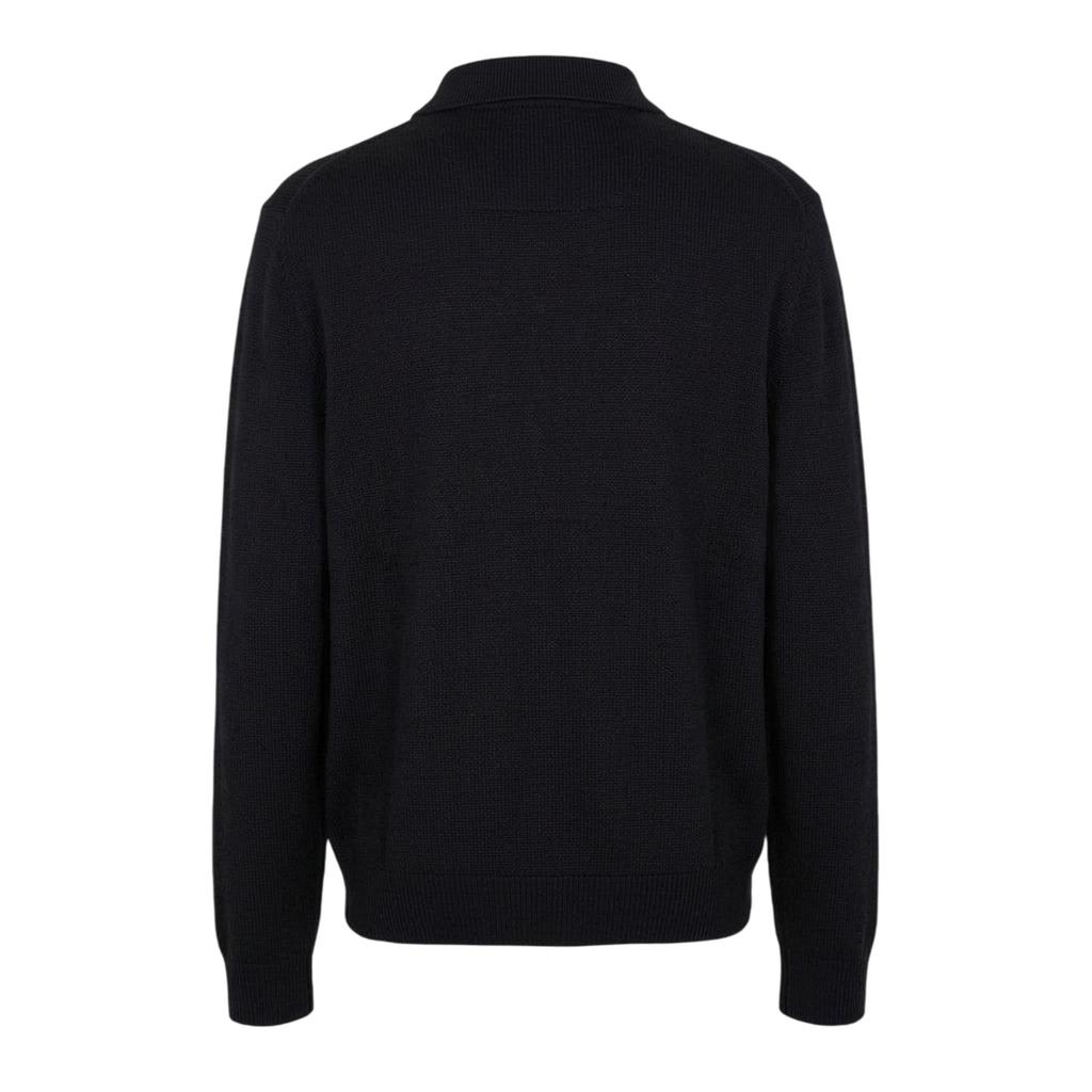 Armani Exchange Mens Knitted Long-Sleeved Polo Shirt