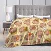 Super Soft Blanket Child Picnic Capybara  Throw Blanket  Flannel Bedspread For Outdoor Funny Sofa Bed Cover