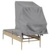 Sun Lounger with Canopy Beige Poly Rattan