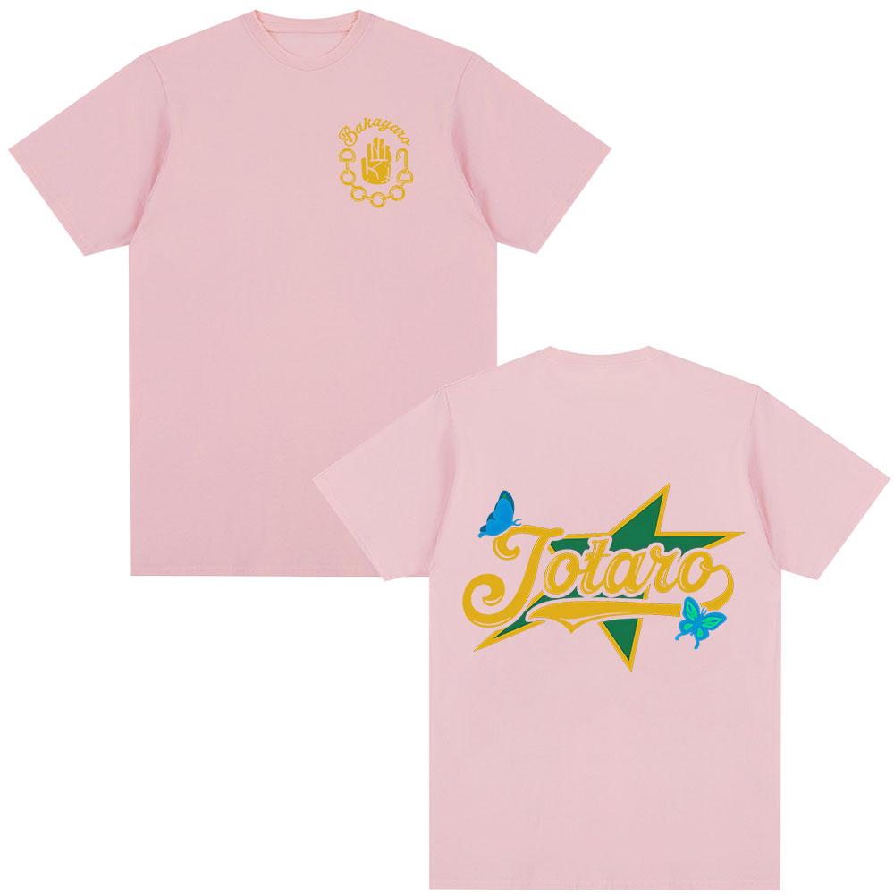 Anime Jojo Bizarre Adventure Jotaro Kujo Graphic T Shirts Unisexs Women Casual Cotton Short Sleeves Oversized Tshirts Streetwear
