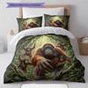 Cartoon Pattern Bedding Quilt Set Quilt Cover Pillowcase Home Decoration Birthday Gift (1 * duvet cover + 2 * pillowcase, without core)