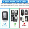 QBUC Key Fob Cover for Acura MDX 2014-, for Acura RDX 2015-, Soft Key Shells Case with Keychain for ILX RLX TLX 2015- Car Accessories(4
