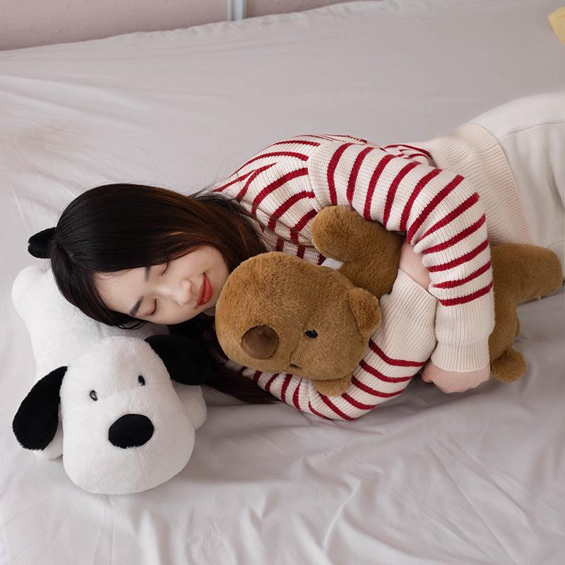 Cute Pose Bear Hugging Pillow Dog Doll Sleeping and Holding Doll Girl Plush Toy Birthday