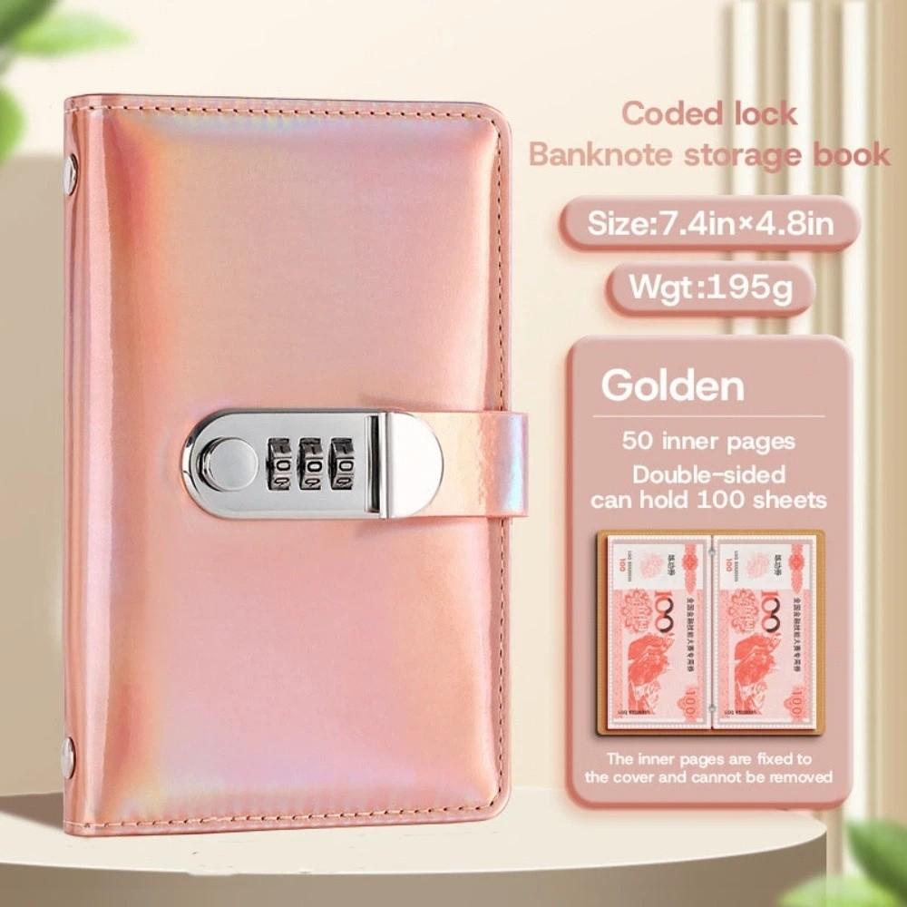 Laser Budget Binder Dual Sided Savings Challenge Tracker Book Stainless Ring Binder