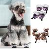 4pcs/set Leopard Pet Dog Shoes Anti-slip Reflective Footwear Winter Puppy Dog Printed Booties for Small Cats Dog Paw Accessories