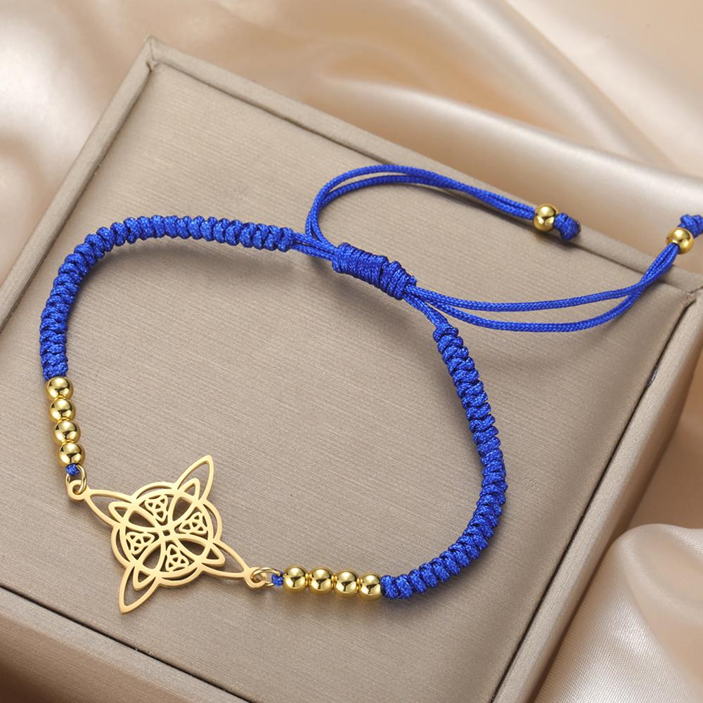 Dawapara Keltský Triquetra Uzel Trojice Náramek Wicca Symbol Nerezová Ocel Irský Dárek Amulet Štěstí Šperk