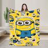 Cartoon M-Minions Flannel Blankets Winter  Warm Throw Blanket for Kids Adult Bedroom Print Bedspread Sofa Bed Cover