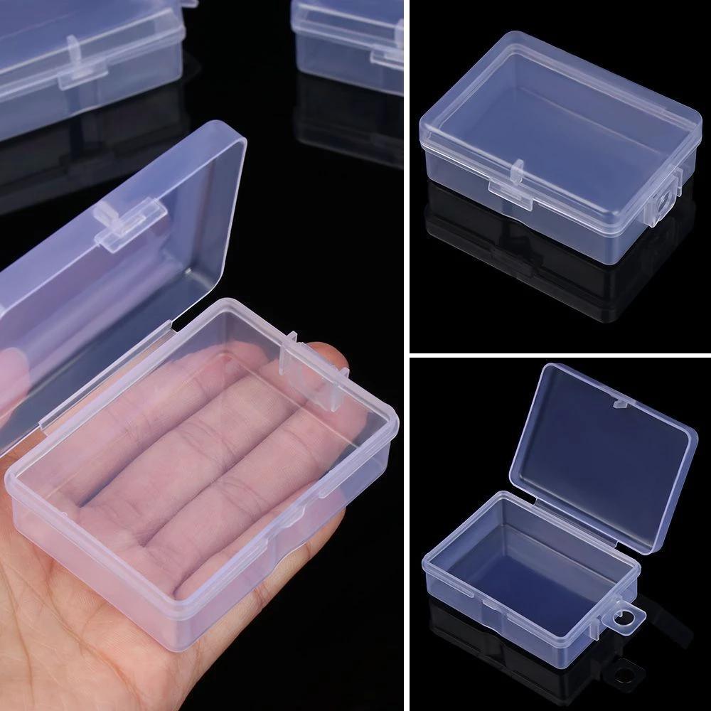 Cutie de plastic Cutie dreptunghiulara Cutie translucida Cutie de ambalare Cutie de depozitare cu capac Cercei Inele margele Organizator de bijuterii