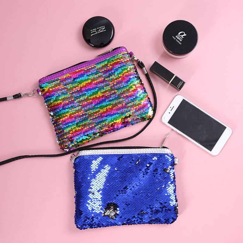 Femmes Paillettes Sequin Maquillage Sacs Petit Sac à Main Bandoulière Épaule Sac Porte-monnaie Femmes Paillettes Sequin Maquillage Sacs Petit Sac à Main Bandoulière Épaule Sac Porte-monnaie
