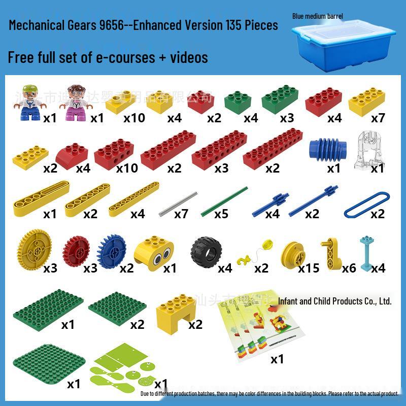 Compatible with LEGO 9656, 45002 Mechanism, 45012 Teaching Aids, 9090 Kindergarten, and 9076 Loose Parts.