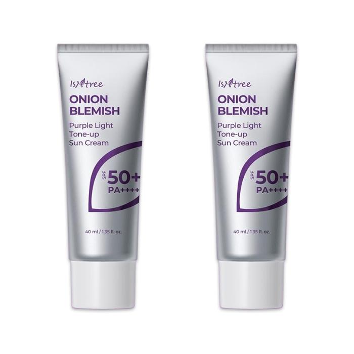 ISNTREE Onion Blemish Purple Light Tone-up Sun Cream SPF50+ PA++++ 40ml (3 Options) - DAISO