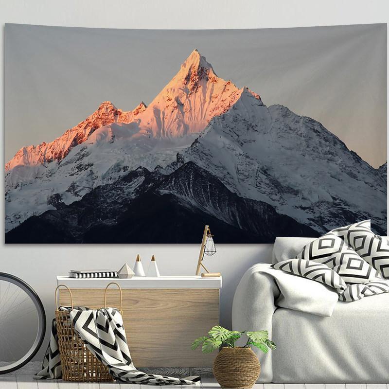 Sunshine Golden Mountain Tapestry Bedroom Bedside Wall Decor Meili Snow Mountain Cloth InternetFamous Wall Hanging Cloth