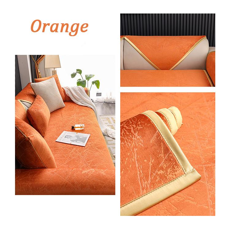 Подушка для дивана, легкая, роскошная, нескользящая, универсальная, на четыре сезона, чехол для дивана, подушка с полным покрытием, тканевая подушка 30*50 оранжевый
