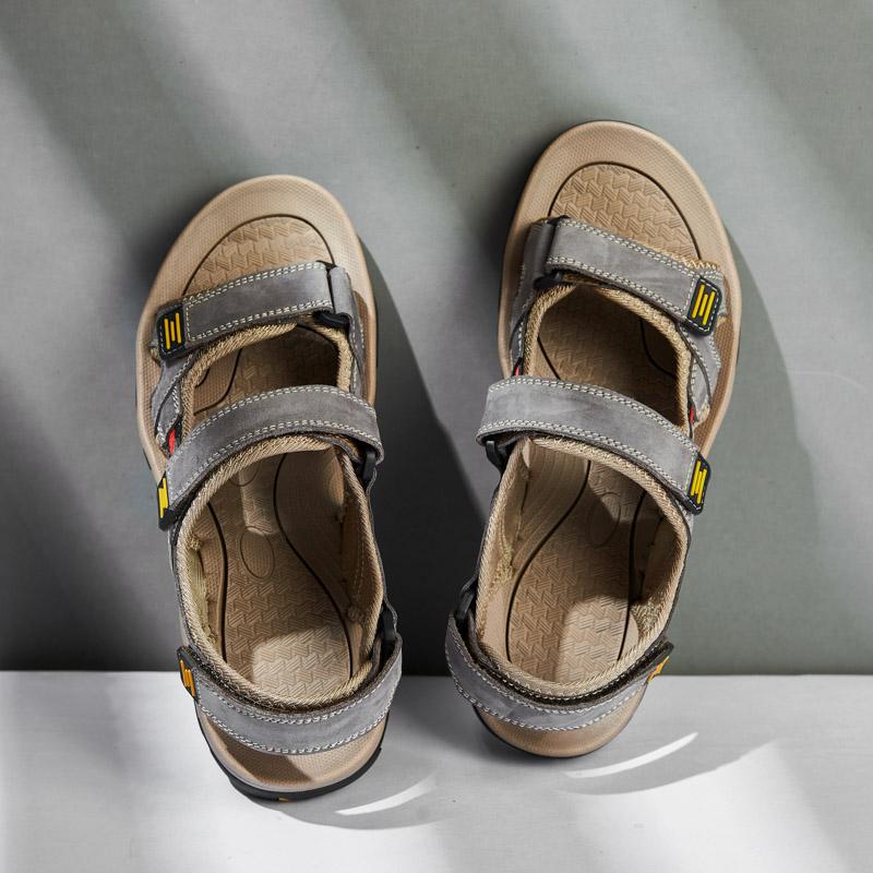 Letnie Męskie Sandały ze Skóry Naturalnej w Dużych Rozmiarach Męskie Sandały Plażowe Sandały Outdoorowe dla Mężczyzn