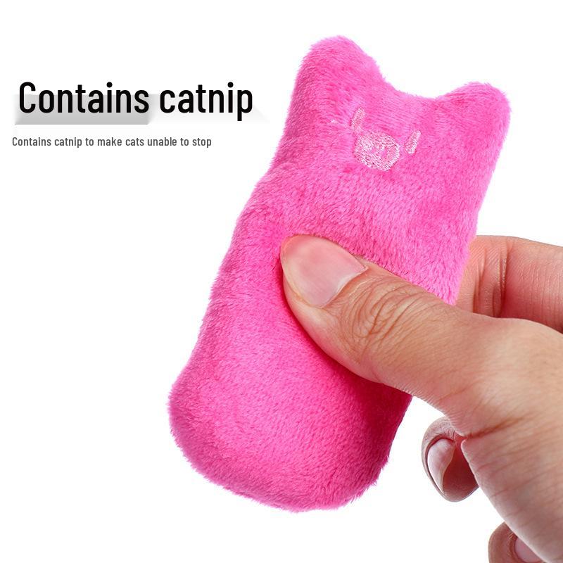 Catnip Plush Thumb Doll: Self-Entertainment Teething Toy, Bite-Resistant for Cats