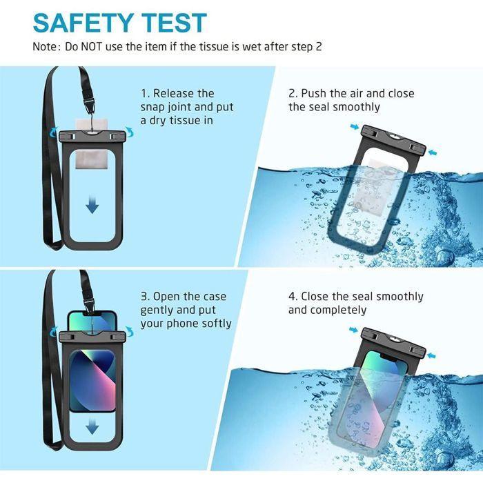 Waterproof Case for Samsung Galaxy S25+ S25 Edge S24 FE S23 FE S22 S21 FE S20 S10, IPX8 Protection Sensitive Touch - Black