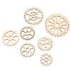 120Pcs Wooden Gear Embellishments Delicate Lightweight Gear Decoration Wood Slice Ornament