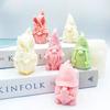 3d Dwarf Silicone Candle Mold Cute Santa Claus Portrait Crafts Resin Plaster Soap Molds Diy Chocolate Baking Tools Home Gifts