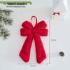 Red Christmas Bow Plush Hanging Tree Ornament