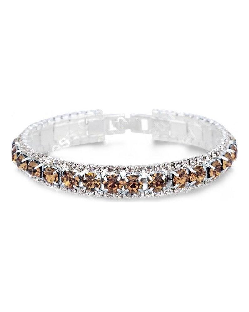 New Fashion Rhinestone Bracelet Bride Full Diamond Bracelet Wedding Clothing Wedding Accessories Women's High-Grade Shiny Bracelet