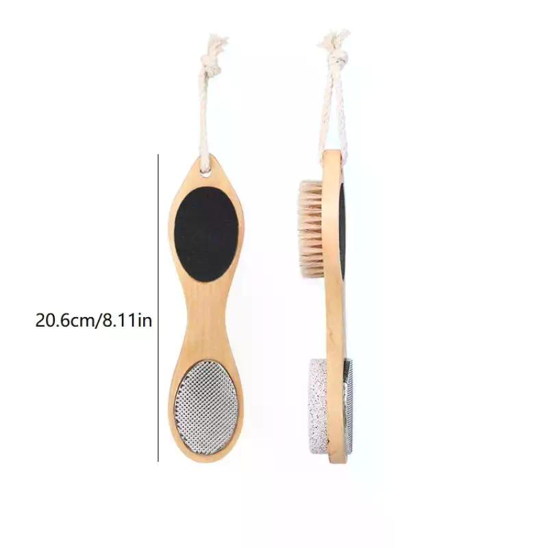 1/2PCS 4-in-1 Foot File Callus Remover Foot Care Tool Foot Pumice Stone Dead Skin Remover Brush Cuticles Nails