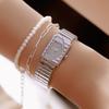 Vintage Square Quartz Watch Women Luxury Minimalist Piano Bracelet 30M Waterproof