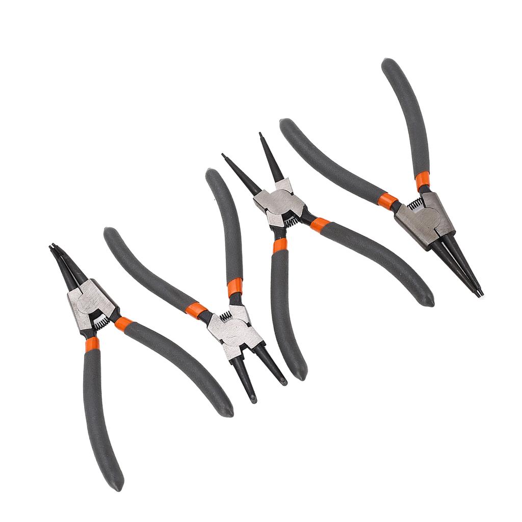 4 Stück Sprengringzangen Sicherungsringzangen Kohlenstoffstahl Handwerkzeugset Kit für Reparatur Wartung