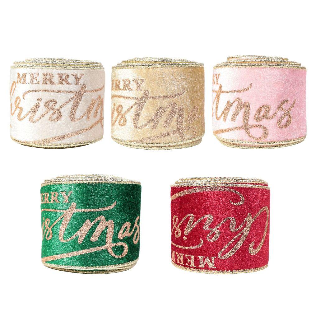 6.3cm Christmas Bow Ribbon DIY Craft Bow Decorative Webbing  Festive Atmosphere