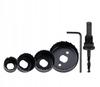 6-piece universal hole saw set for wood, aluminum, steel