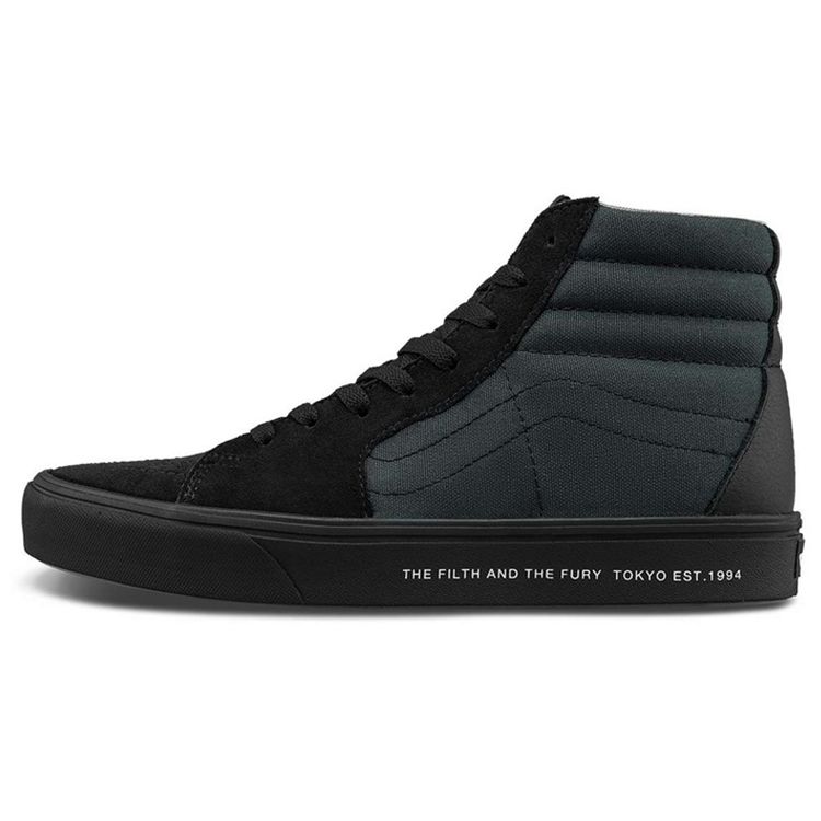 Vans Neighborhood X Sk8 Plátěné vysoké skate boty Unisex Tenisky Černé VN0A3WMB6E6