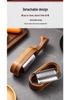Acacia Wood Cheese Grater with Stainless Steel Storage Slicer Shredder