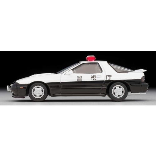TOMYTEC Tomica Limited Vintage Neo 1/64 Scale LV-N214a Mazda Savanna RX-7 Patrol Car, Metropolitan Police Department, Finished Model, 312598