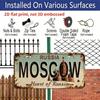 2D Flat 1pc Vintage Metal Aluminum Sign Decoration | Moscow Heart of Russia, 12'' × 6'' Retro Sign, Outdoor Plaque & Wall Art for Living Room, Travel