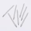 10pcs 50/70mm Stainless Steel Extension End Chain With Water Drop Bracelet Extension Tail Chain For DIY Jewelry Making Findings