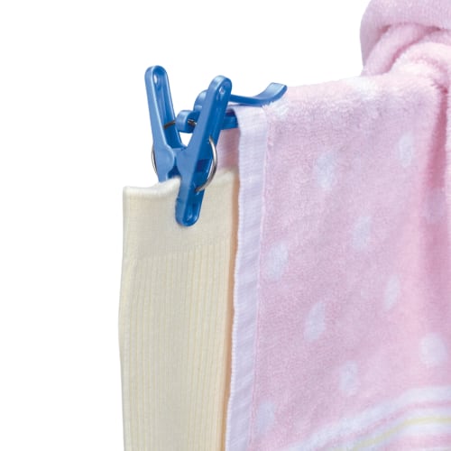 Towa Sangyo Neosoul Mini Parasol Hanger, Holds 10 Laundry Clothes, Blue, Approx. 43cm X H24cm