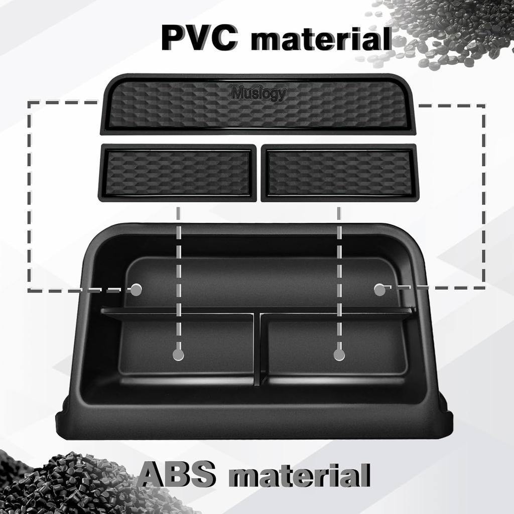 Muslogy Dashboard Storage Organizer Fits For -2024 2025 Toyota Corolla & -2025 Corolla Cross Accessories Non-Slip Ert Behind Screen For 8-Inch Touch