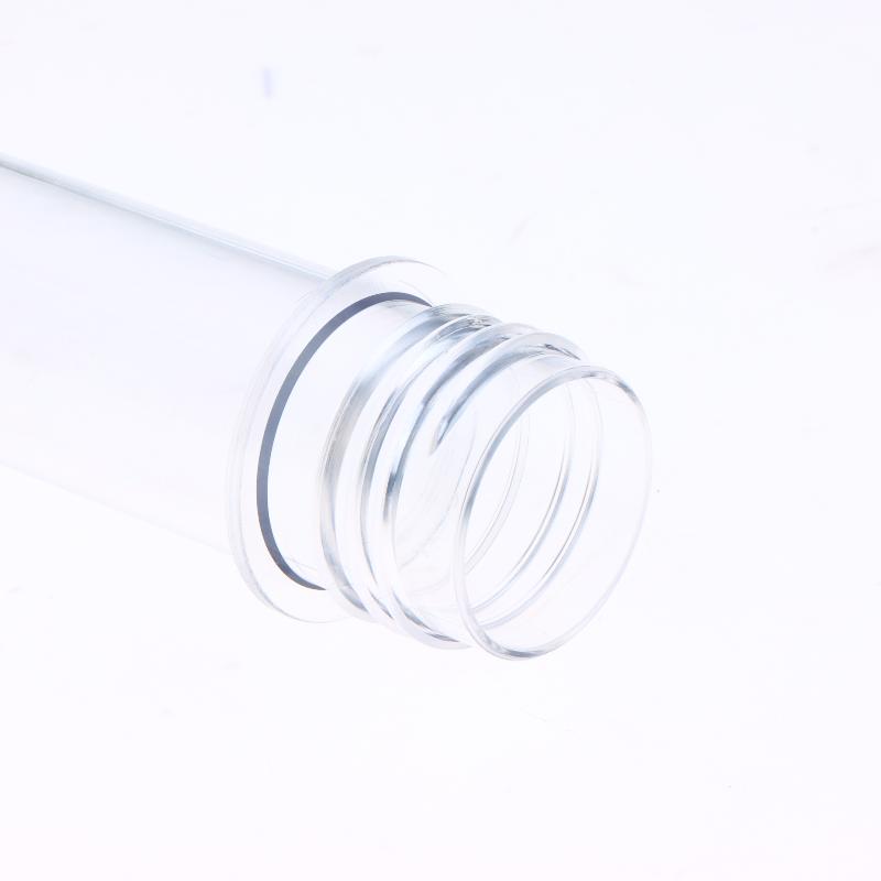 Refillable PET Test Tube Bottle 40ml Transparent Cylindrical Empty Container for Travel Cosmetic Liquid Sample Storage