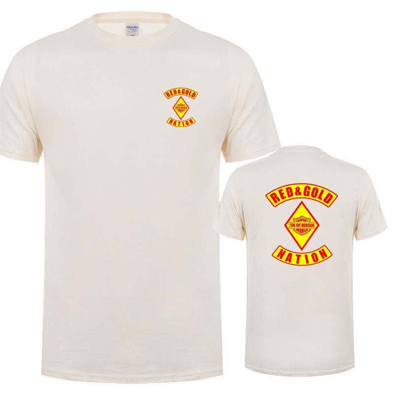 Red And Gold Nation Bandidos T Shirt Unisex Summer Short Sleeve Cool Streetwear Tops Cotton Oversized Tshirt Dz188