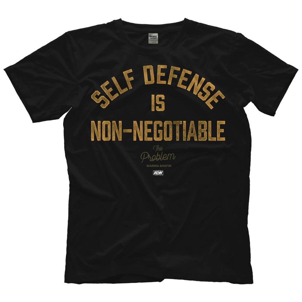 Marina Shafir  Self Defense is NonNegotiable AEW Official TShirt Unisex T-Shirt S