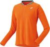 Yonex Bright Orange Game Shirt L Women's (Long Sleeve) (Size 160)