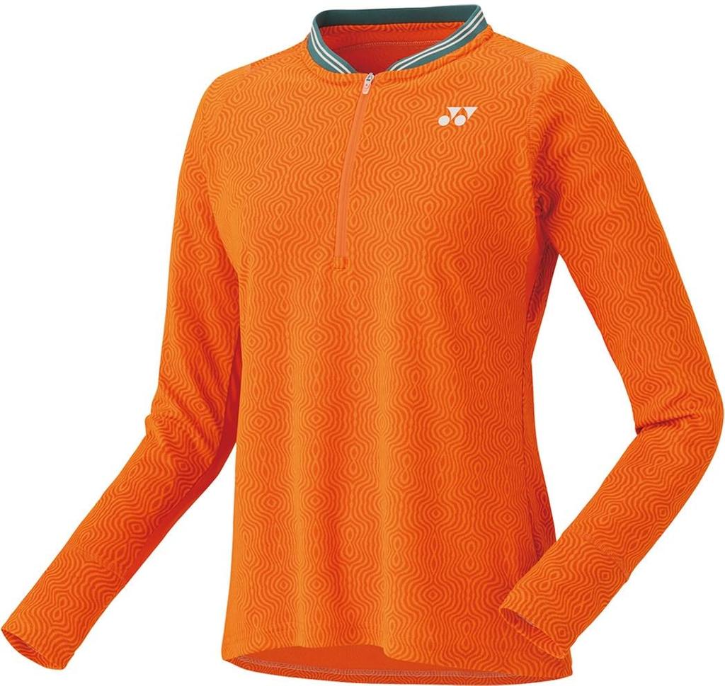 Yonex Bright Orange Game Shirt L Women's (Long Sleeve) (Size 160)
