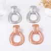 Simple Fashion Cold Wind Versatile Alloy Hollow Geometric Exaggerated Earrings Elegant Daily Accessories Earrings