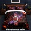 AC Milan Design Bed Bedding Set 1 Duvet Cover + 2 Pillowcases Soft Breathable Household Bed Linens